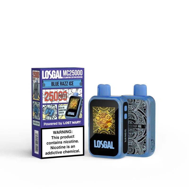 Losgal mc25000 disposable vape 25k blue razz ice