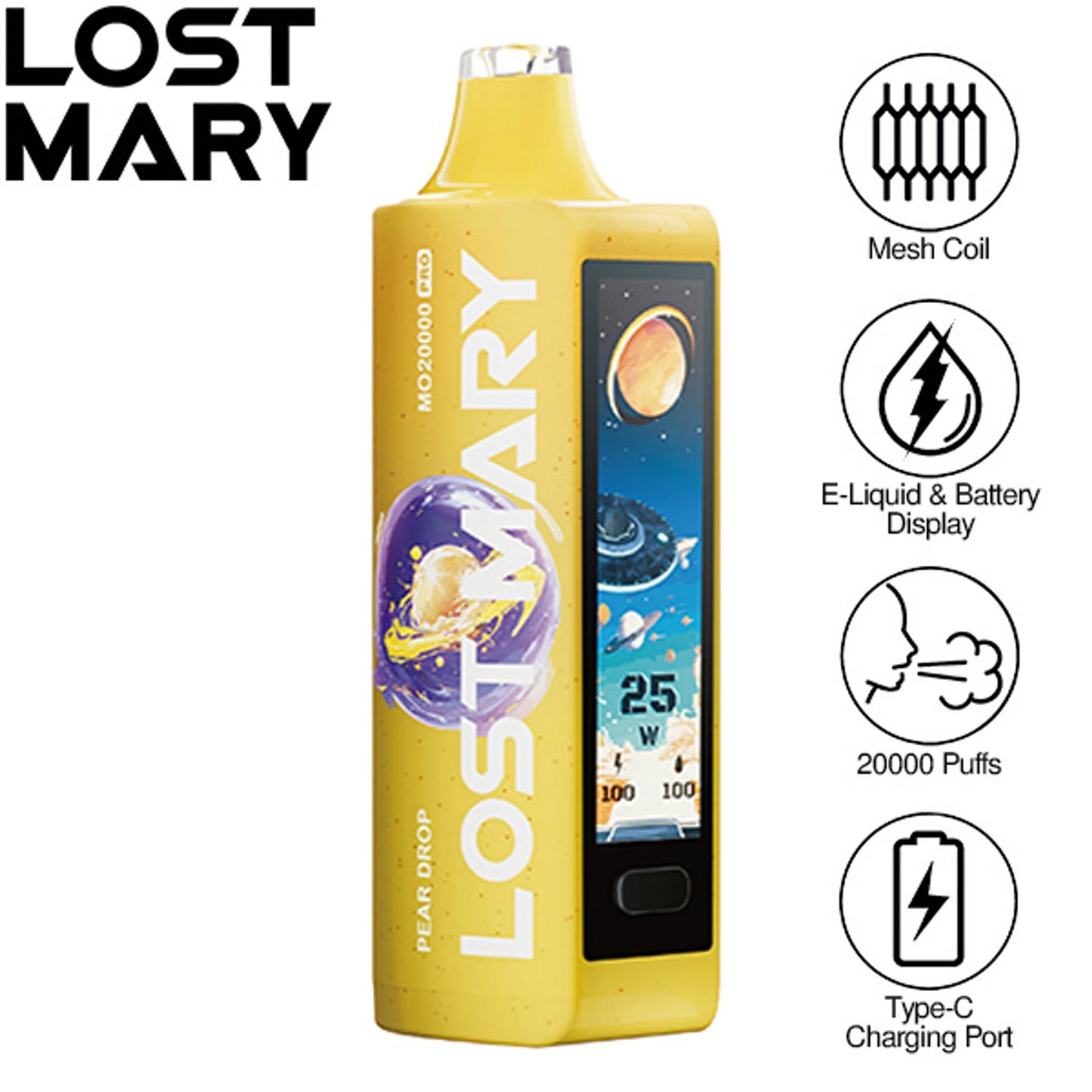 lost mary mo20000 pro space limited edition disposable vape pear drop