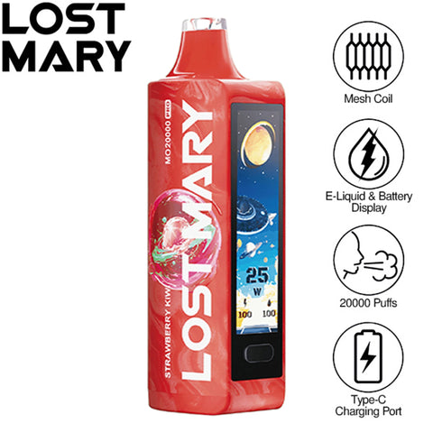 lost mary mo20000 pro space limited edition disposable vape strawberry kiwi