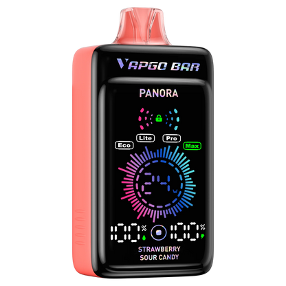 vapgo bar panora disposable strawberry sour candy