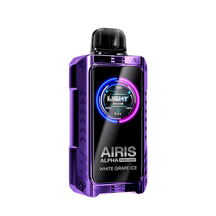 Airis alpha touch 20000 disposable vape 20000 puffs white grape ice