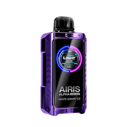 Airis alpha touch 20000 disposable vape 20000 puffs white grape ice