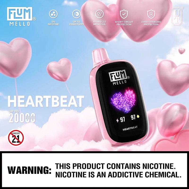 flum disposable vape heartbeat valentine s limited flum mello 20000 disposable vape