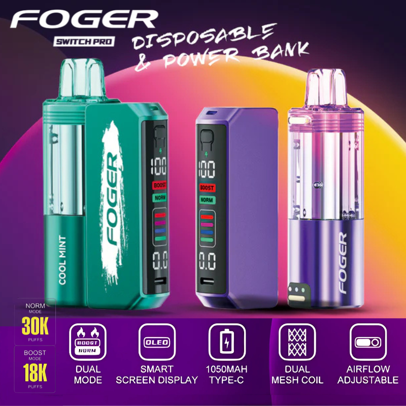 Foger switch pro 30K disposable & power bank