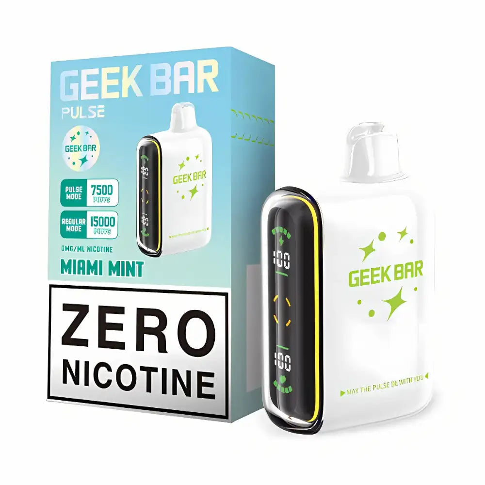 Geek bar pulse 15000 zero nicotine disposable miami mint