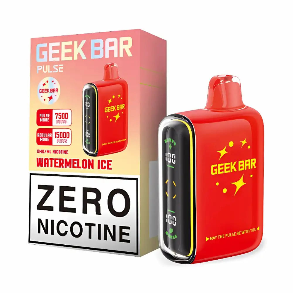 Geek bar pulse 15000 zero nicotine disposable watermelon ice