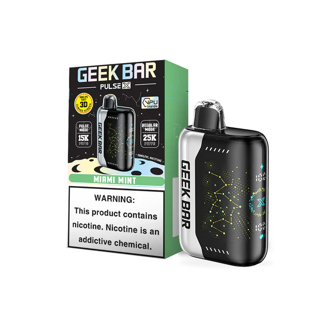 geek bar pulse x 25k disposable vape miami mint