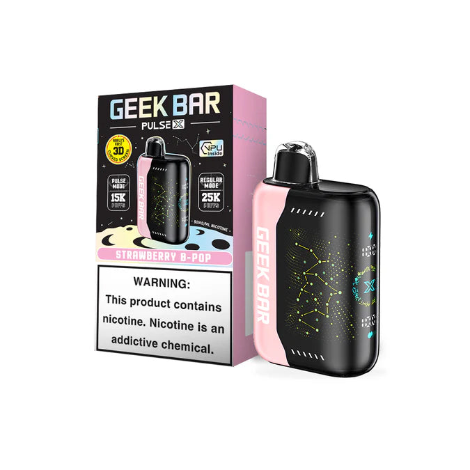 geek bar pulse x 25k disposable vape strawberry b pop