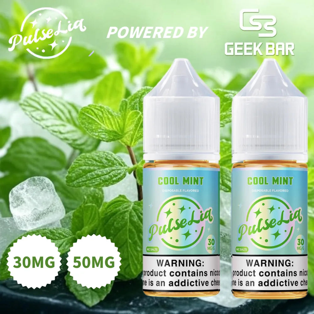 Geek bar vape juice pulse liq nic salt cool mint