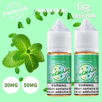 Geek bar vape juice pulse liq nic salt miami mint