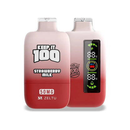 Keep it 100 20k disposable vape strawberry milk