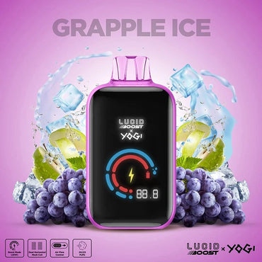 Lucid boost x yogi disposable vape grapple ice