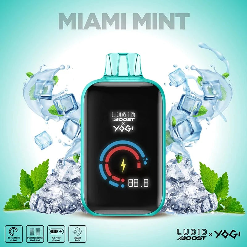 Lucid boost x yogi disposable vape miami mint