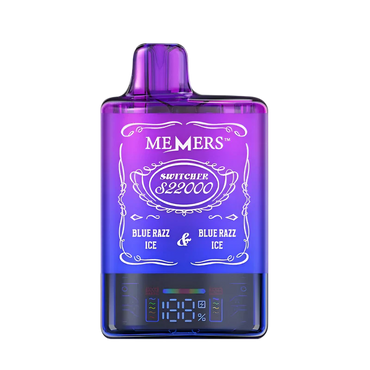 Memers switcher s22000 disposable vape blue razz ice blue razz ice