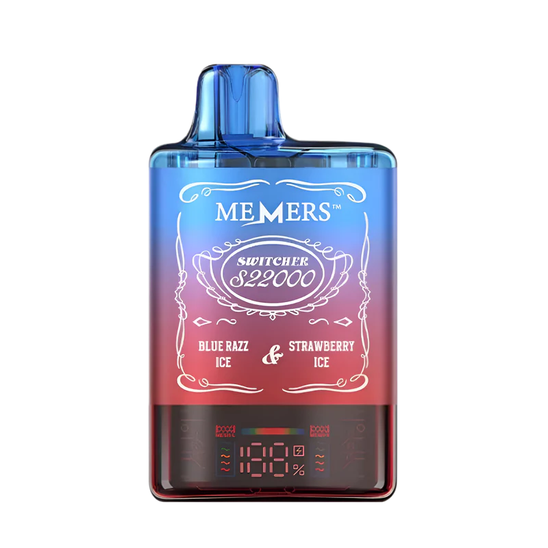 Memers switcher s22000 disposable vape blue razz ice strawberry ice