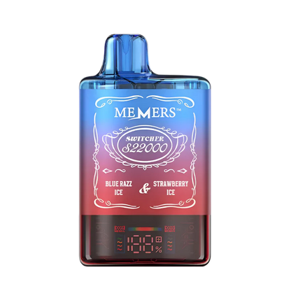 Memers switcher s22000 disposable vape blue razz ice strawberry ice