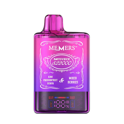 Memers switcher s22000 disposable vape kiwi passionfruit guava mixed berries