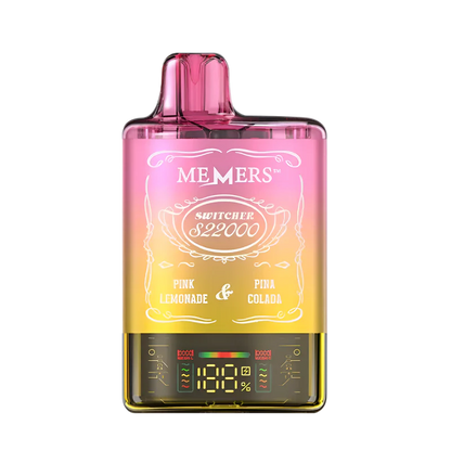 Memers switcher s22000 disposable vape pink lemonade pina colada