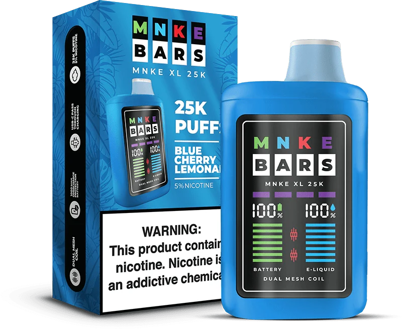 mnke bars xl 25k disposable vape blue cherry lemonade