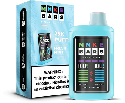 mnke bars xl 25k disposable vape fresh mint