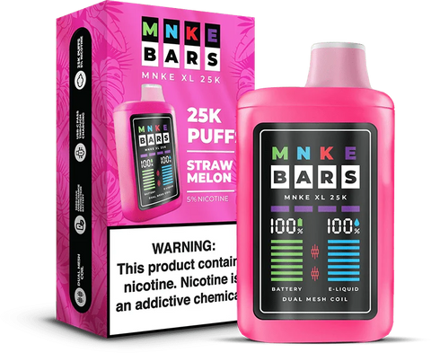 mnke bars xl 25k disposable vape straw melon