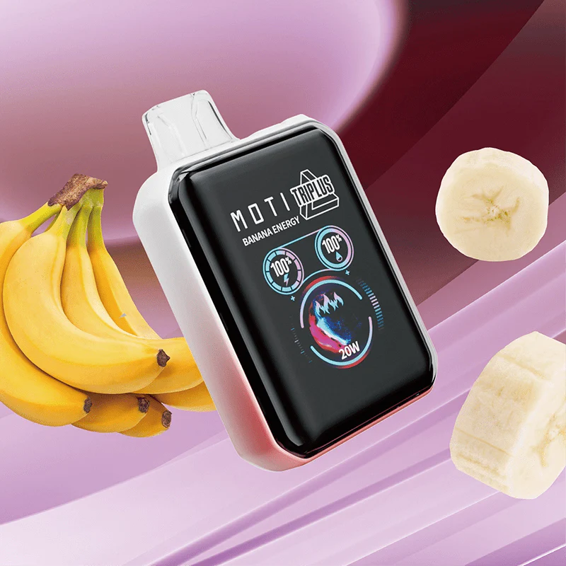 Moti triplus 20K disposable vape banana energy