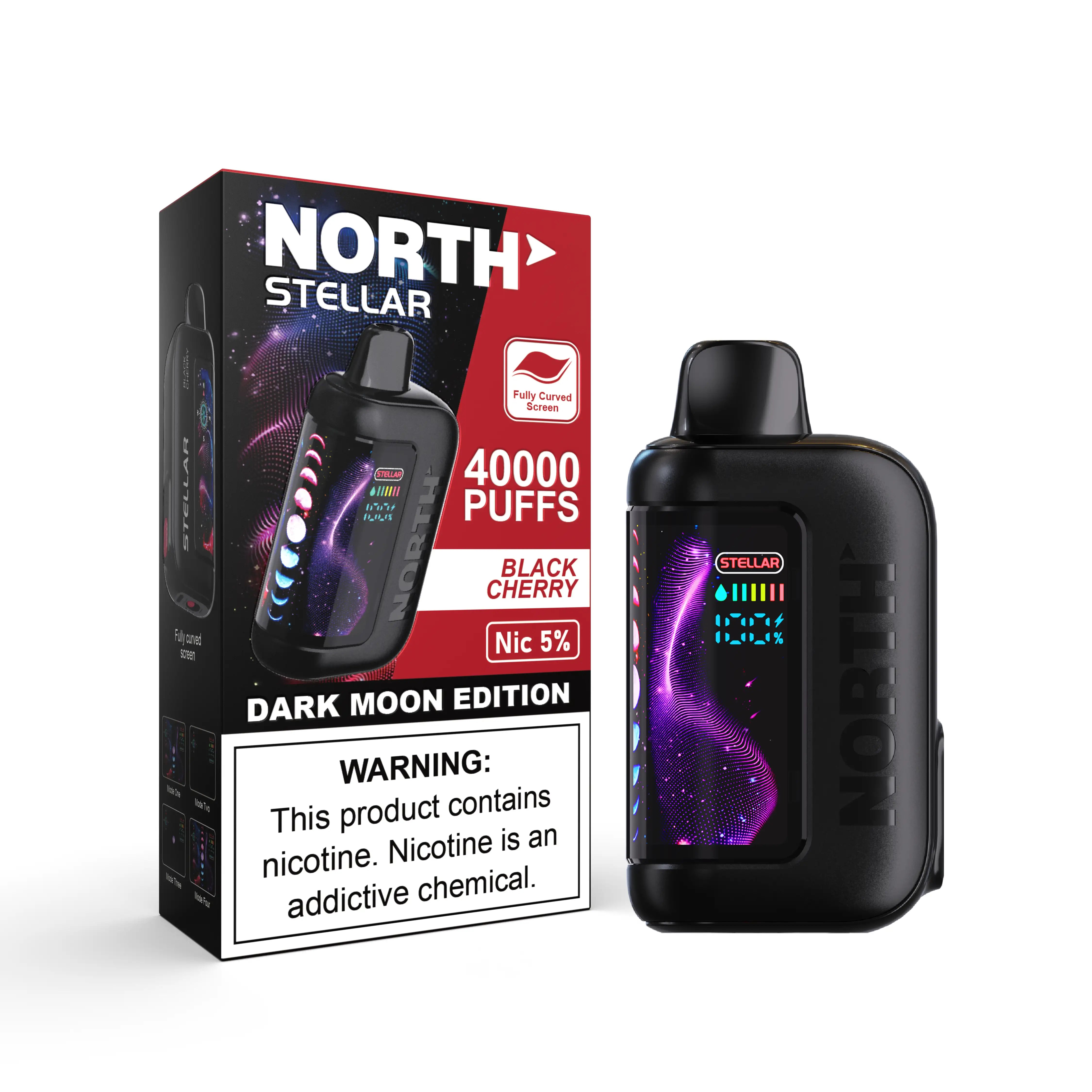 North stellar dark moon edition 40000 disposable black cherry