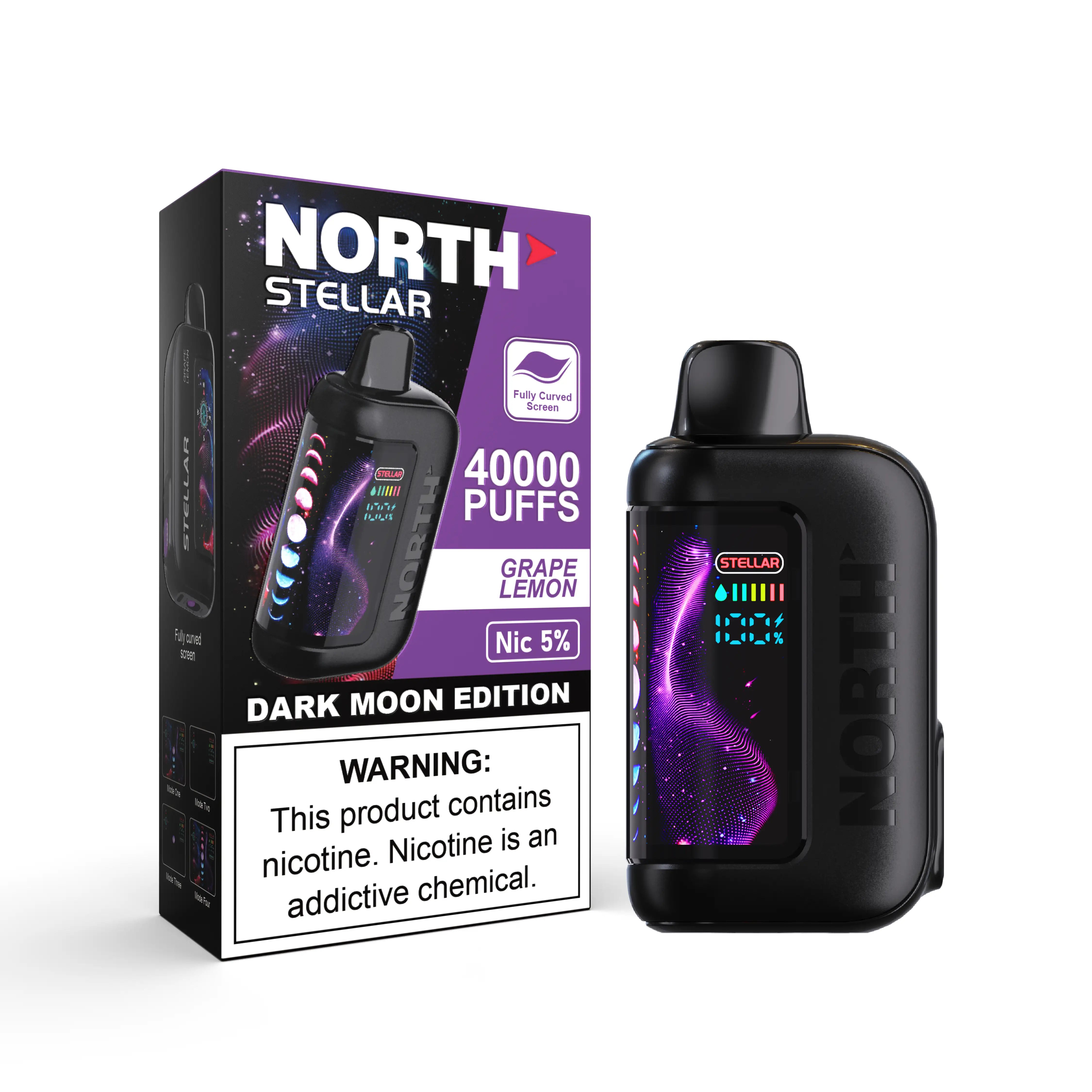 North stellar dark moon edition 40k disposable grape lemon