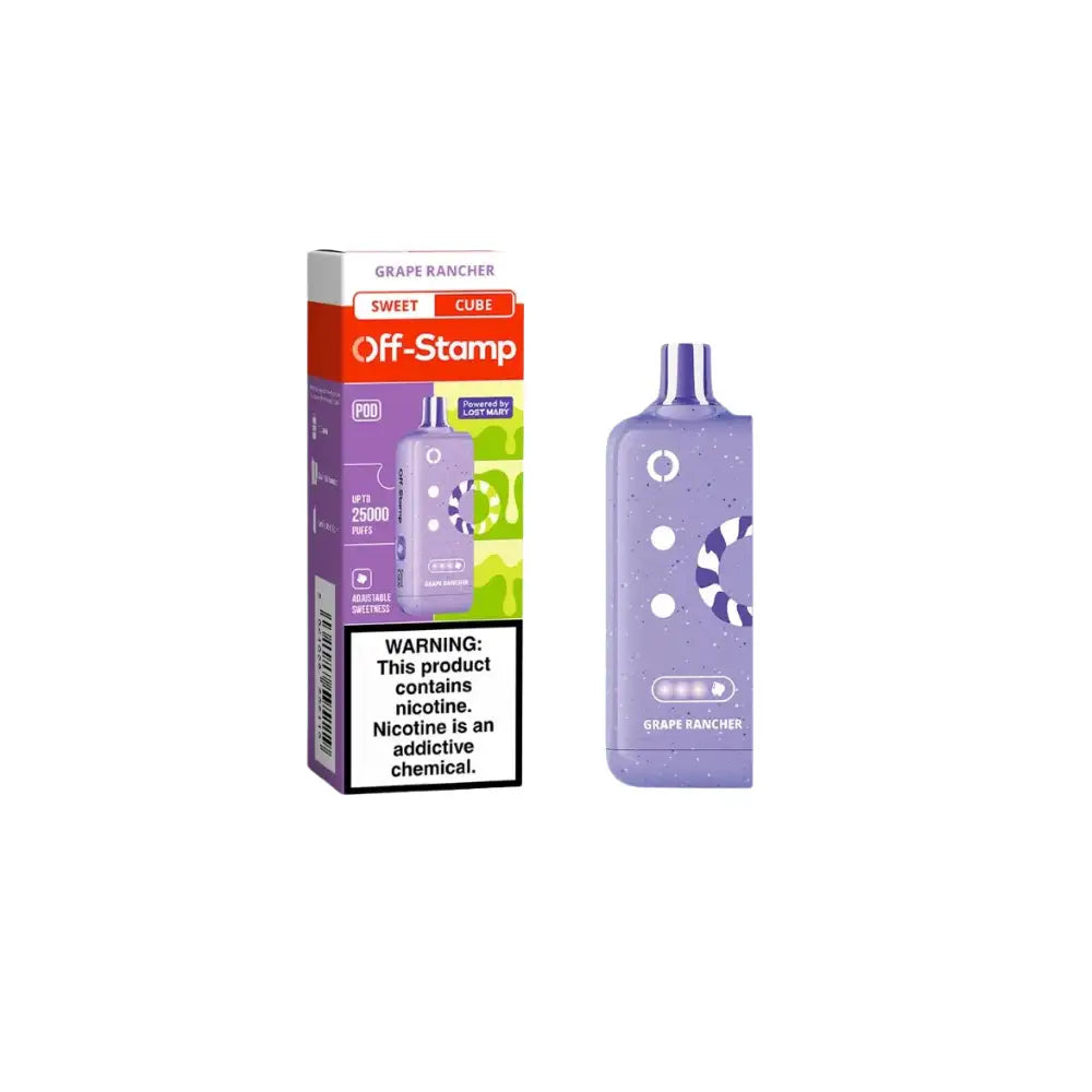 Off stamp x cube sweet 25k disposable pod grape rancher