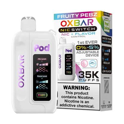 Oxbar-pod-juice-nic-switch-35000-disposable-fruity-pebz