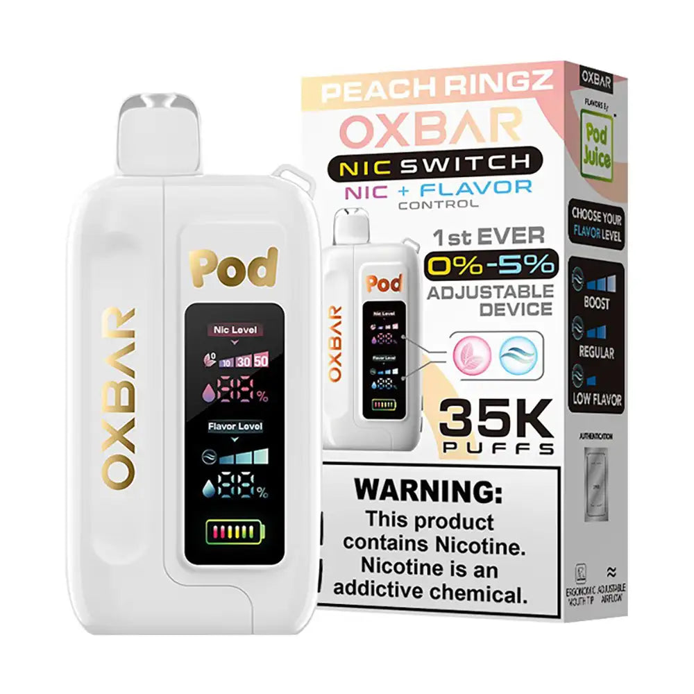 Oxbar-pod-juice-nic-switch-35000-disposable-peach-ringz