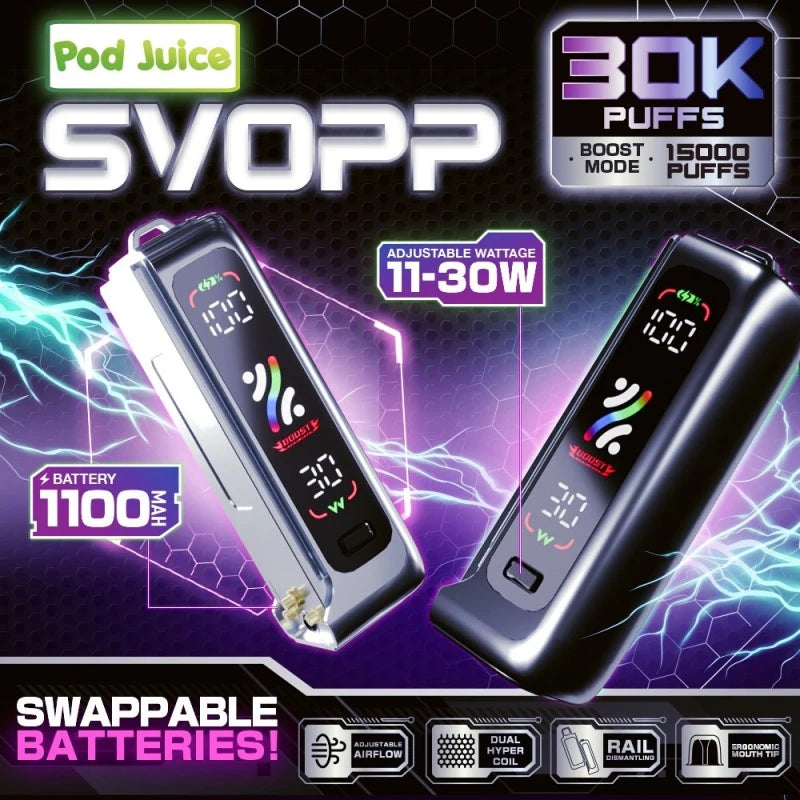 Oxbar x pod juice svopp 30k disposable battery