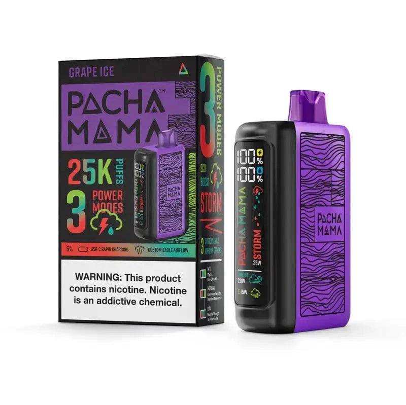 Pachamama 25k disposable vape grape ice