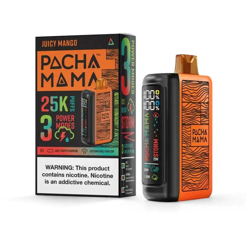 Pachamama 25k disposable vape juicy mango