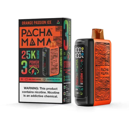 Pachamama 25k disposable vape orange passion ice