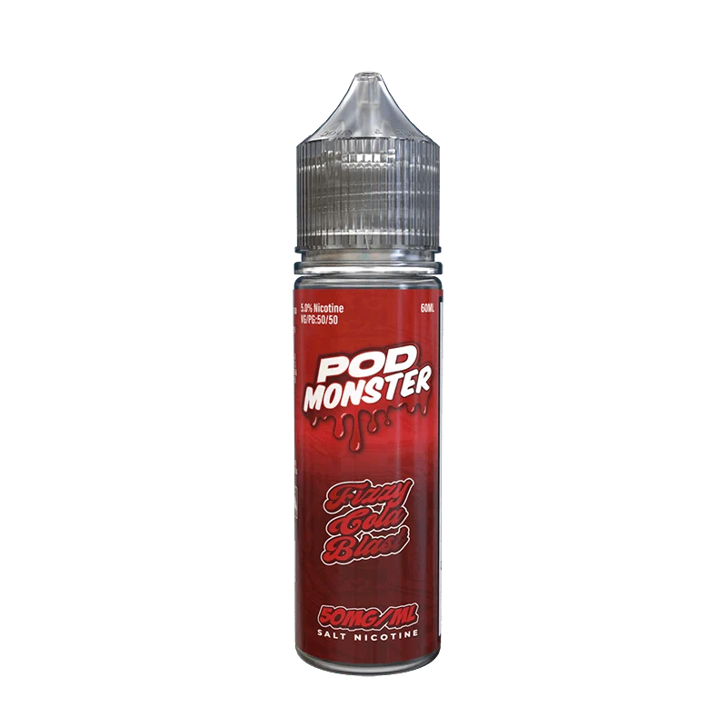 Pod monster salts fizzy cola blast synthetic vape juice 60ml 50mg