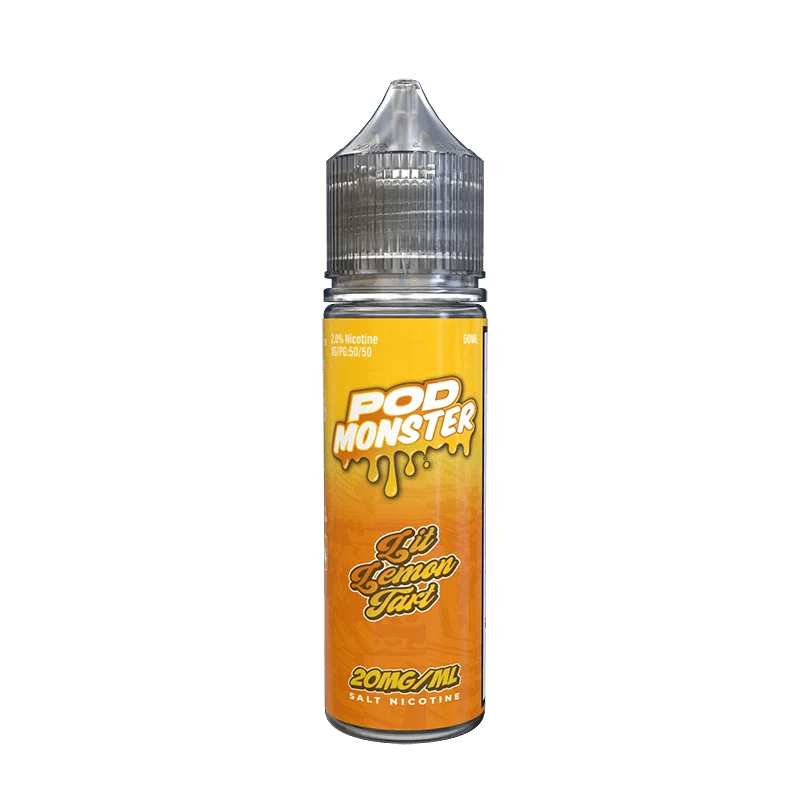 Pod monster salts lit lemon tart synthetic vape juice 60ml 20mg