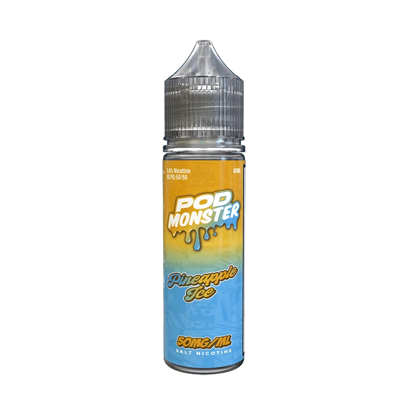 Pod monster salts pineapple ice synthetic vape juice 60ml 50mg