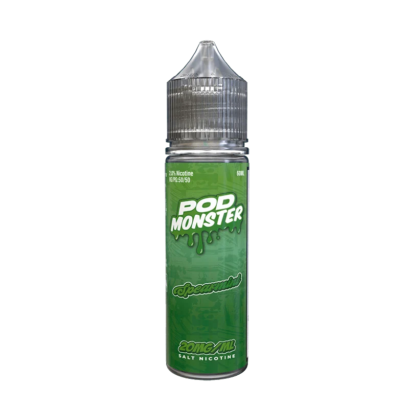 Pod monster salts spearmint synthetic vape juice 60ml 20mg