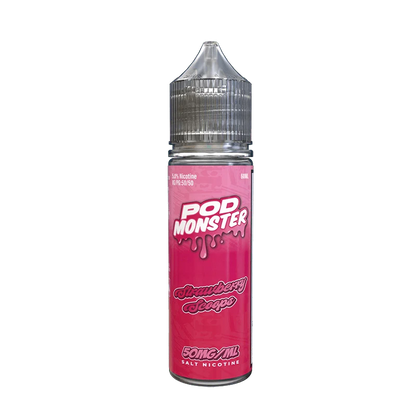 Pod monster salts strawberry scoops synthetic vape juice 60ml 50mg