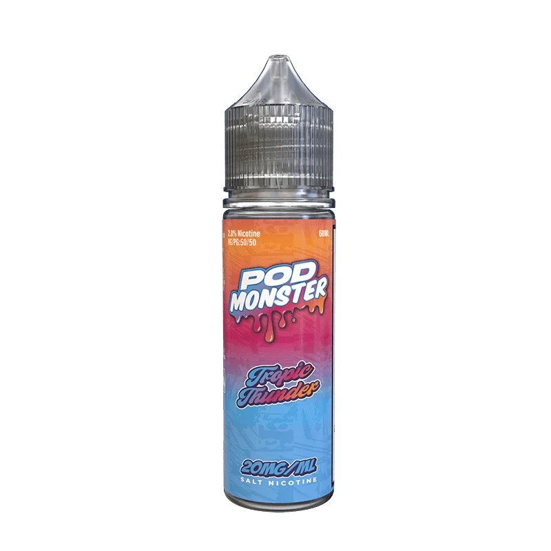 Pod monster salts tropical thunder synthetic vape juice 60ml 20mg