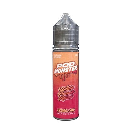 Pod monster salts white peach razz synthetic vape juice 60ml 20mg