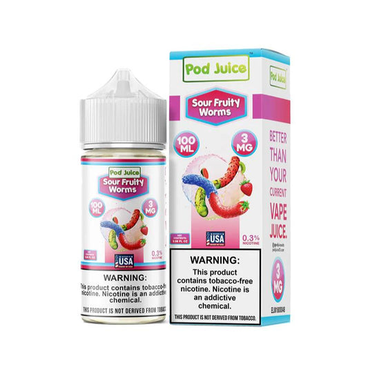 Pop juice tfn salt 100ml sour fruity worms