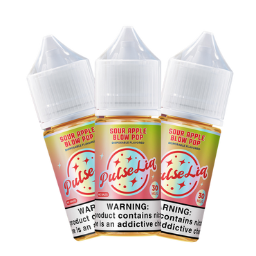 Pulse liq nic salt vape juice sour apple blow pop 30mg