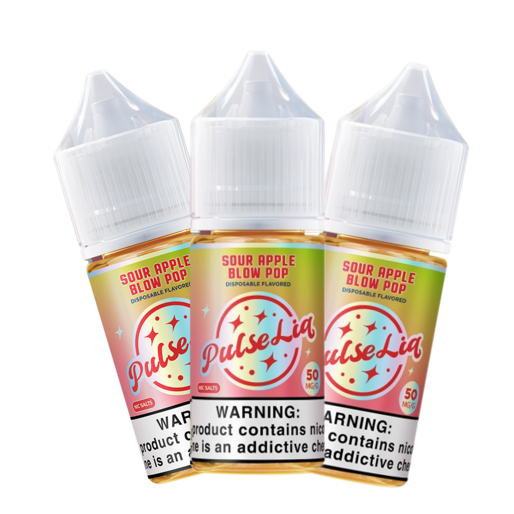 Pulse liq nic salt vape juice sour apple blow pop 50mg