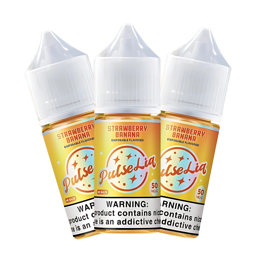 pulse liq nic salt vape juice strawberry banana 30ml 50mg