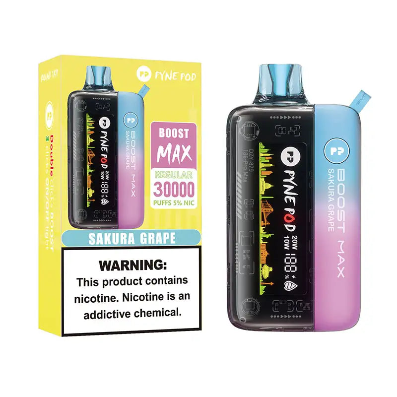 pyne pod boost max 30000 disposable vape sakura grape