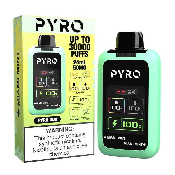 Pyro duo 30000 puffs disposable miami mint miami mint