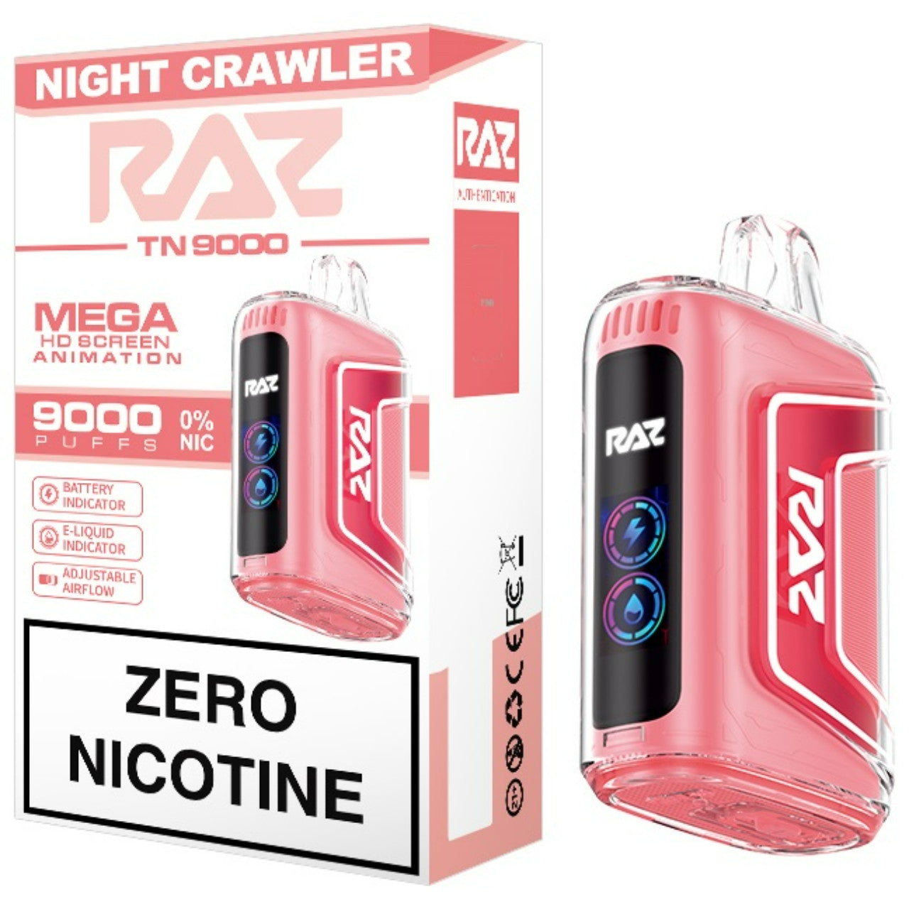 RAZ TN9000 Zero Nicotine Disposable Vape 9000 Puffs $13.99