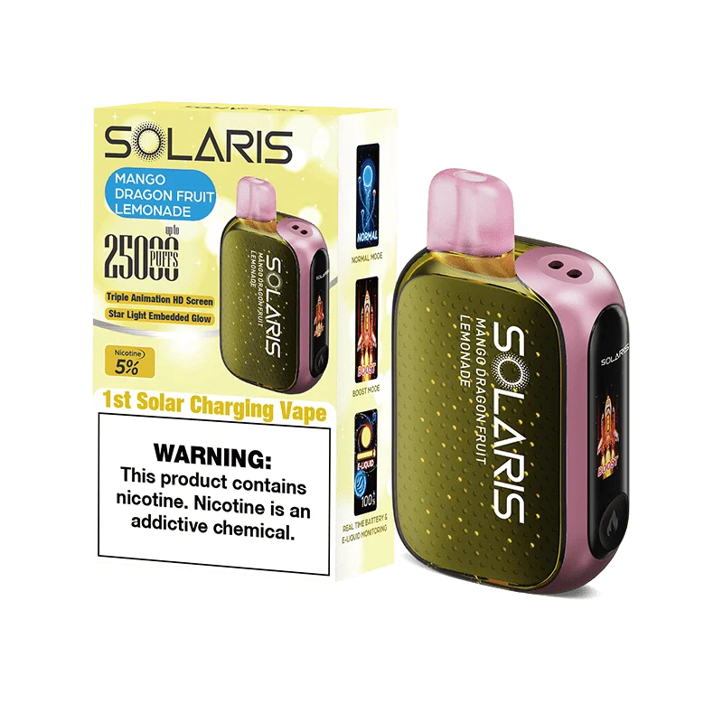 Solaris disposable vape solaris 25k disposable vape mango dragon fruit lemonade